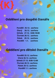 Vánoční provozní doba knihovny